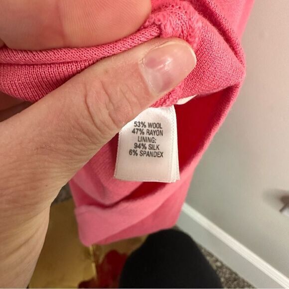 [St John] Pink Creep Knit Sleeveless Dress - Size 10 - Picture 3 of 9